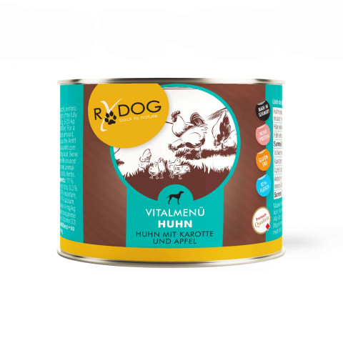Dog Accessories Wet pet food RyDog Vital Menu Chicken (Vitalmenü Huhn) 200g 6 Piece -1- Anifit